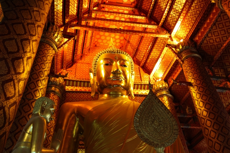 Статуя Будды в храме Панам Чоенг в Аюттайе