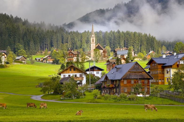 Альпийский пейзаж в Австрии