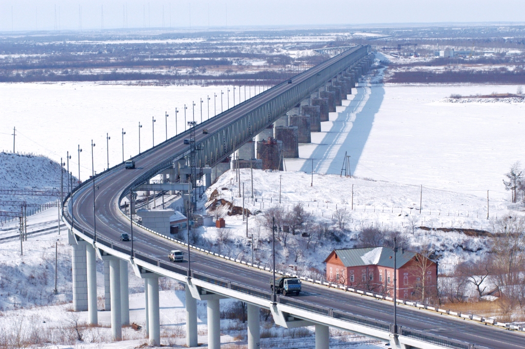 Хабаровский мост рисунок