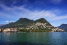 Панорама города с озера Лугано