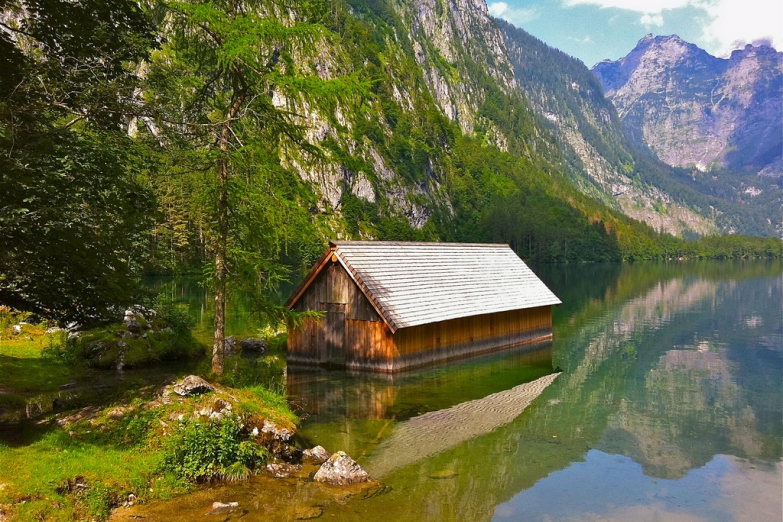 Лодочный домик на озере Оберзее