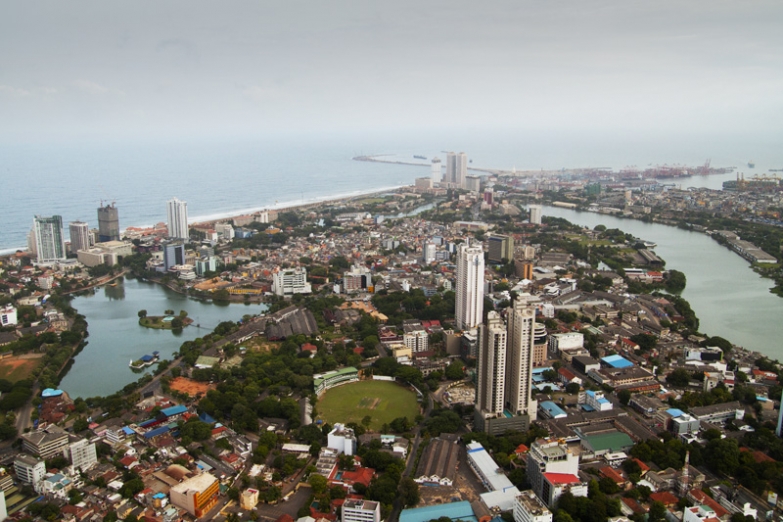 Панорама Коломбо с воздуха