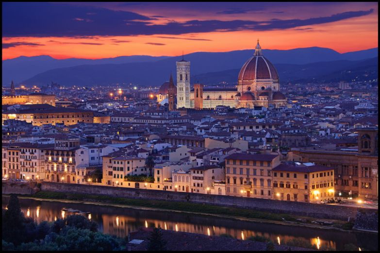 Вид на вечернюю Флоренцию