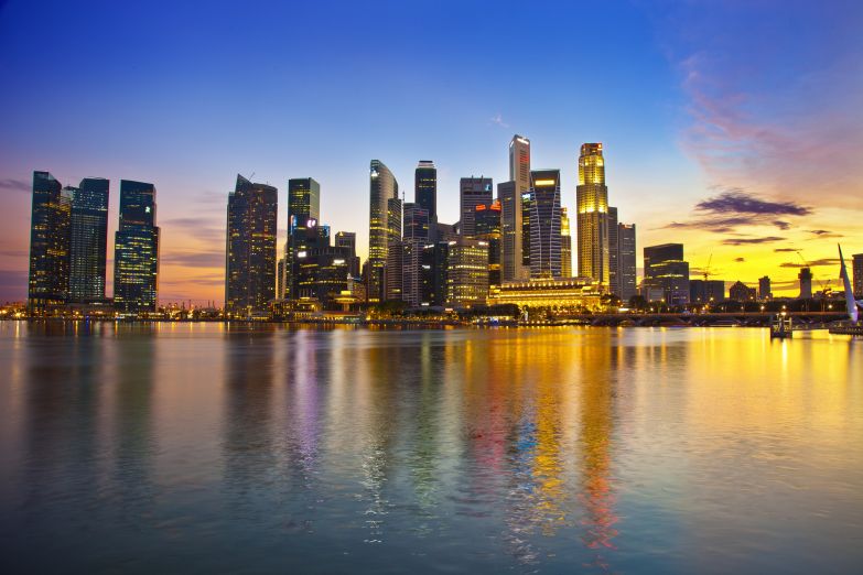 Рассвет над Сингапуром